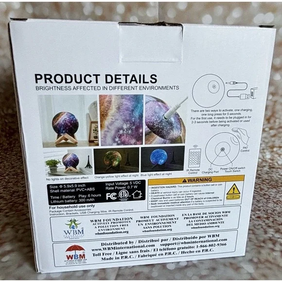 Mydethun ML-059 5.9 in 3D LED Moon Lamp - Multi Color - Picture 3 of 5